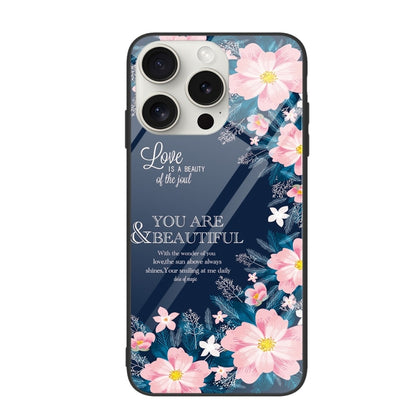 Colorful Painted Glass Phone Case, For iPhone 16 Pro