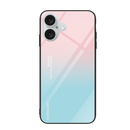 Colorful Painted Glass Phone Case, For iPhone 16 Plus