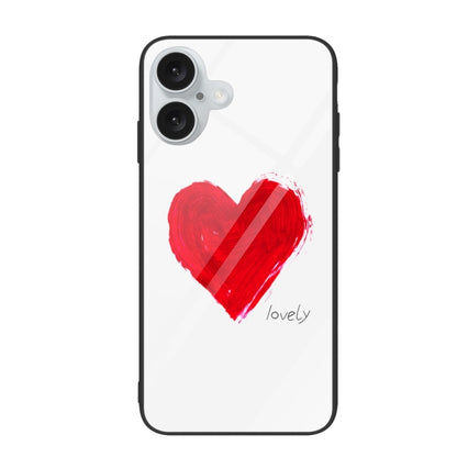 Colorful Painted Glass Phone Case, For iPhone 16