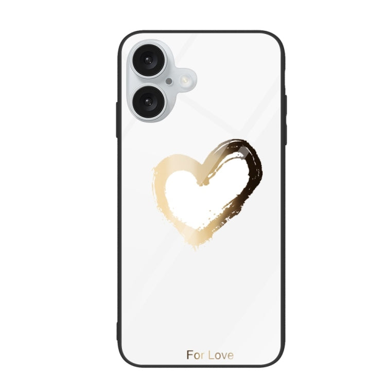 Colorful Painted Glass Phone Case, For iPhone 16