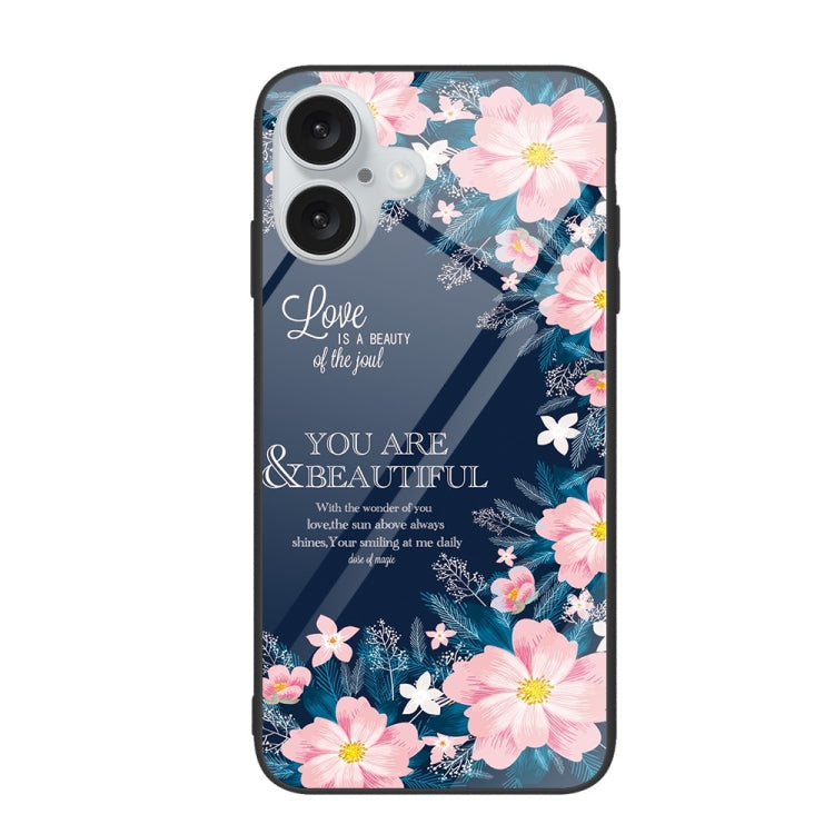 Colorful Painted Glass Phone Case, For iPhone 16