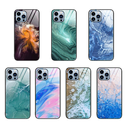 Marble Pattern Glass Protective Phone Case