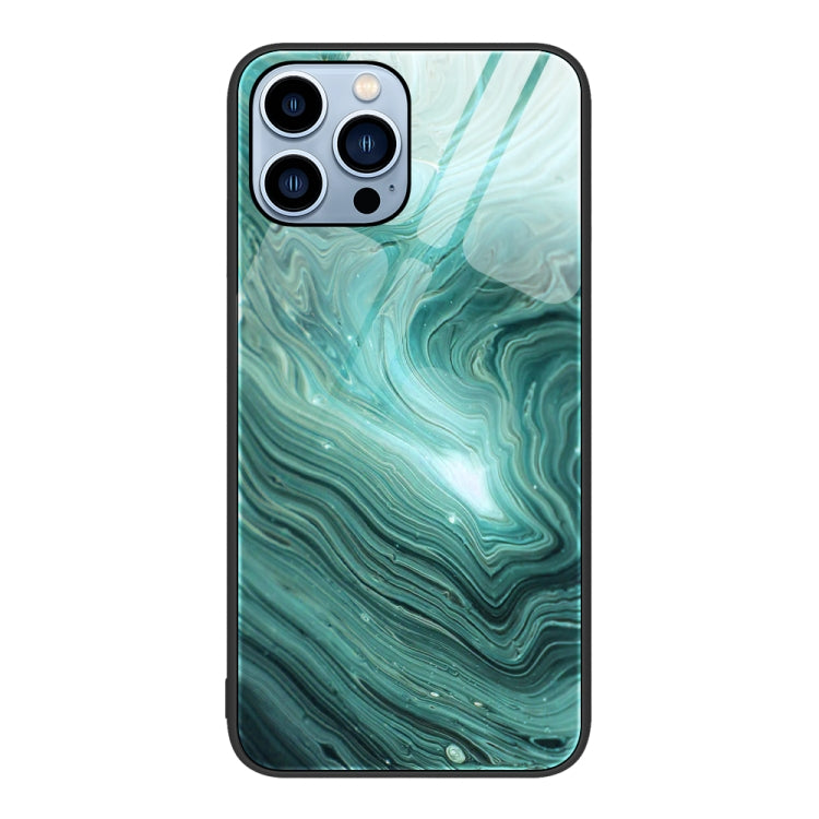 Marble Pattern Glass Protective Phone Case, For iPhone Air, For iPhone 15 Pro Max, For iPhone 15 Pro