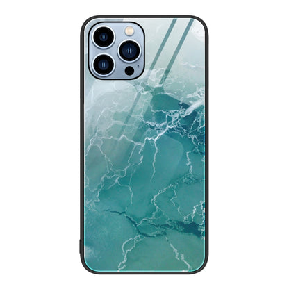 Marble Pattern Glass Protective Phone Case, For iPhone Air, For iPhone 15 Pro Max, For iPhone 15 Pro