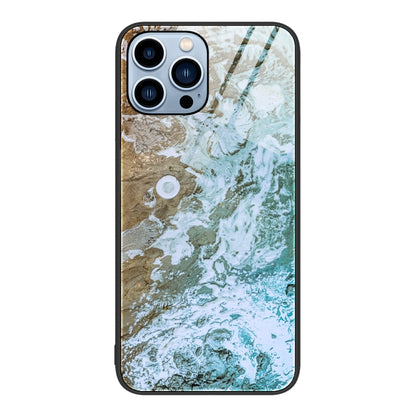 Marble Pattern Glass Protective Phone Case, For iPhone Air, For iPhone 15 Pro Max, For iPhone 15 Pro