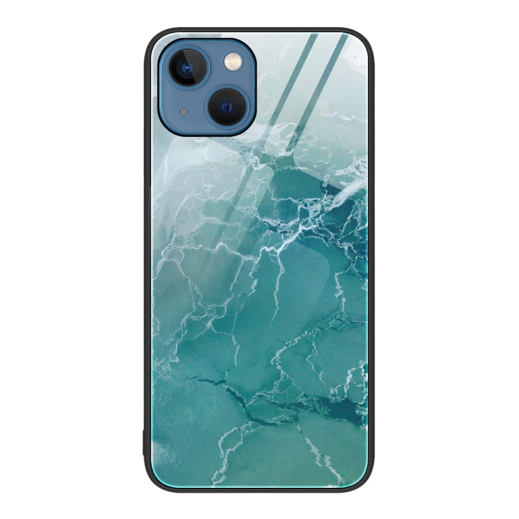 Marble Pattern Glass Protective Phone Case