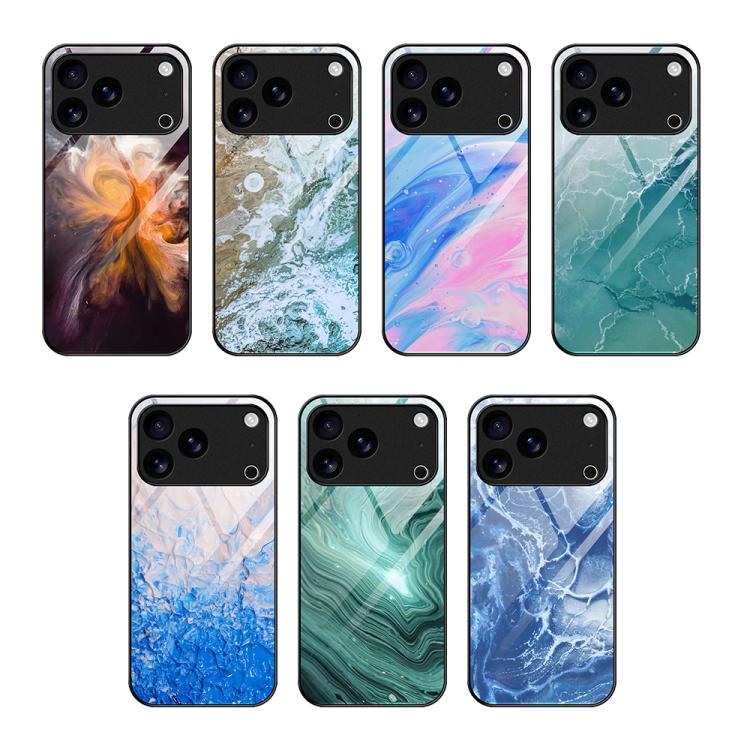 Marble Pattern Glass Protective Phone Case