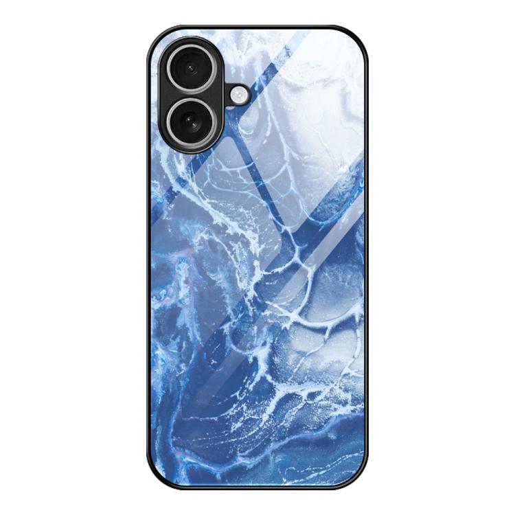 Marble Pattern Glass Protective Phone Case