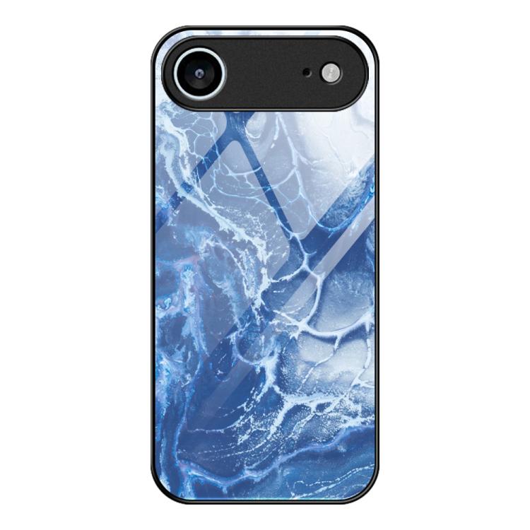 Marble Pattern Glass Protective Phone Case, For iPhone Air, For iPhone 15 Pro Max, For iPhone 15 Pro