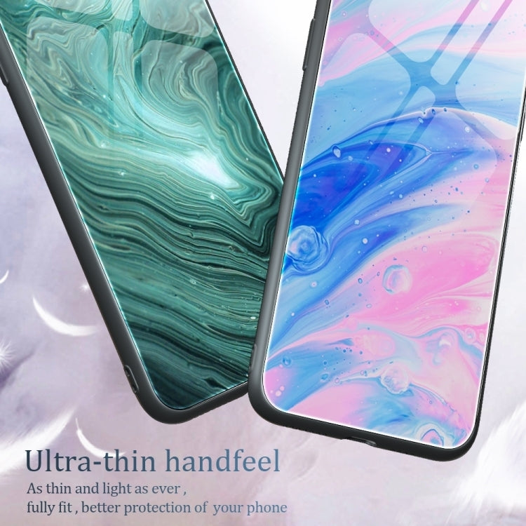 Marble Pattern Glass Protective Phone Case, For iPhone Air, For iPhone 15 Pro Max, For iPhone 15 Pro
