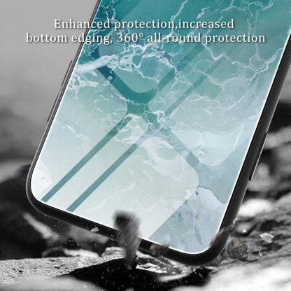 Marble Pattern Glass Protective Phone Case