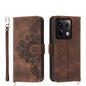Skin-feel Flowers Embossed Wallet Leather Phone Case