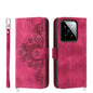 Skin-feel Flowers Embossed Wallet Leather Phone Case