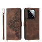 Skin-feel Flowers Embossed Wallet Leather Phone Case