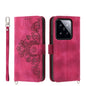 Skin-feel Flowers Embossed Wallet Leather Phone Case