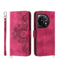 Skin-feel Flowers Embossed Wallet Leather Phone Case