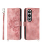 Skin-feel Flowers Embossed Wallet Leather Phone Case, For OnePlus 13R / Ace 5 / Ace 5 Pro, For OnePlus Nord 4 5G, For OnePlus Ace 3V, For OnePlus Nord CE4 5G