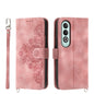 Skin-feel Flowers Embossed Wallet Leather Phone Case, For OnePlus 13R / Ace 5 / Ace 5 Pro, For OnePlus Nord 4 5G, For OnePlus Ace 3V, For OnePlus Nord CE4 5G