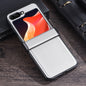 Three-stage Folding Leather Texture Phone Case, For Samsung Galaxy Z Flip6 / Flip7 FE, For Samsung Galaxy Z Flip5