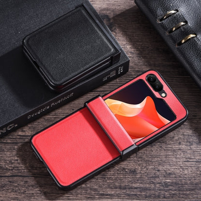 Three-stage Folding Leather Texture Phone Case, For Samsung Galaxy Z Flip6 / Flip7 FE, For Samsung Galaxy Z Flip5