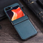 Three-stage Folding Leather Texture Phone Case, For Samsung Galaxy Z Flip6 / Flip7 FE, For Samsung Galaxy Z Flip5