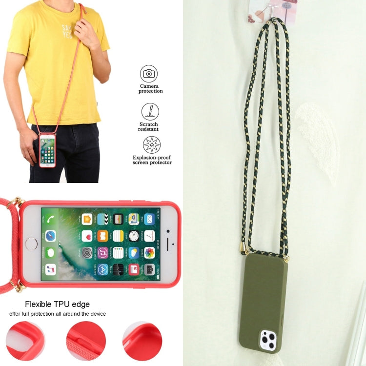 Wheat Straw TPU Shockproof Phone Case with Neck Lanyard