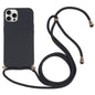 Wheat Straw TPU Shockproof Phone Case with Neck Lanyard, For iPhone 16 Pro Max, For iPhone 16 Pro, For iPhone 16 Plus