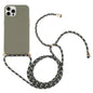 Wheat Straw TPU Shockproof Phone Case with Neck Lanyard, For iPhone 16 Pro Max, For iPhone 16 Pro, For iPhone 16 Plus