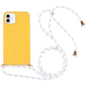 Wheat Straw TPU Shockproof Phone Case with Neck Lanyard, For iPhone 16 Pro Max, For iPhone 16 Pro, For iPhone 16 Plus