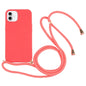 Wheat Straw TPU Shockproof Phone Case with Neck Lanyard, For iPhone 16 Pro Max, For iPhone 16 Pro, For iPhone 16 Plus