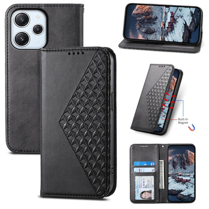 Cubic Grid Calf Texture Magnetic Leather Phone Case, Series 1