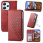 Cubic Grid Calf Texture Magnetic Leather Phone Case, Series 1