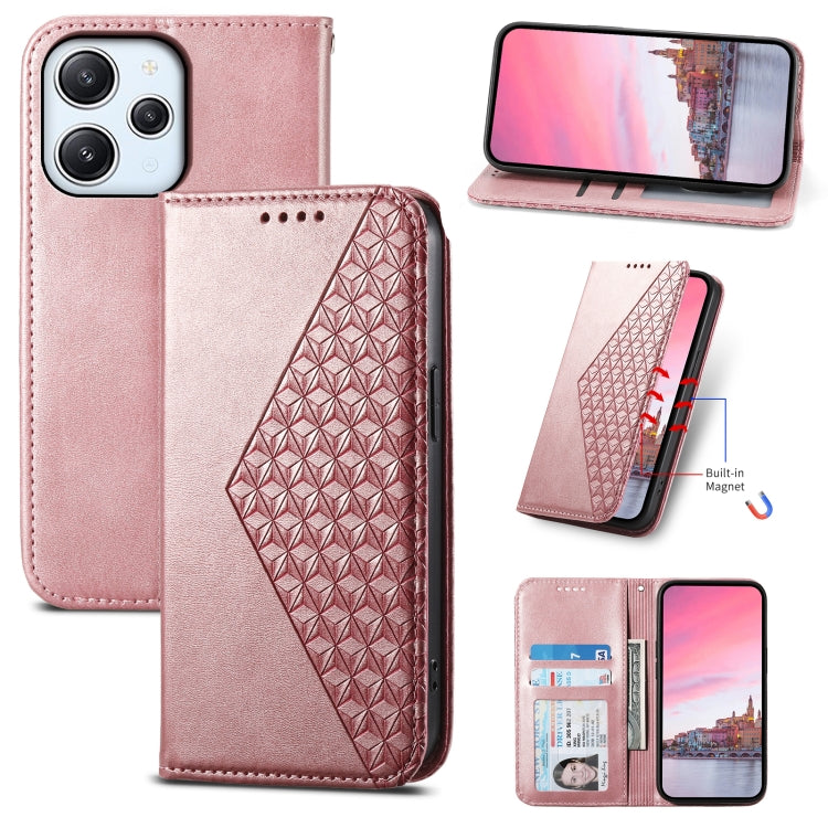 Cubic Grid Calf Texture Magnetic Leather Phone Case, Series 1