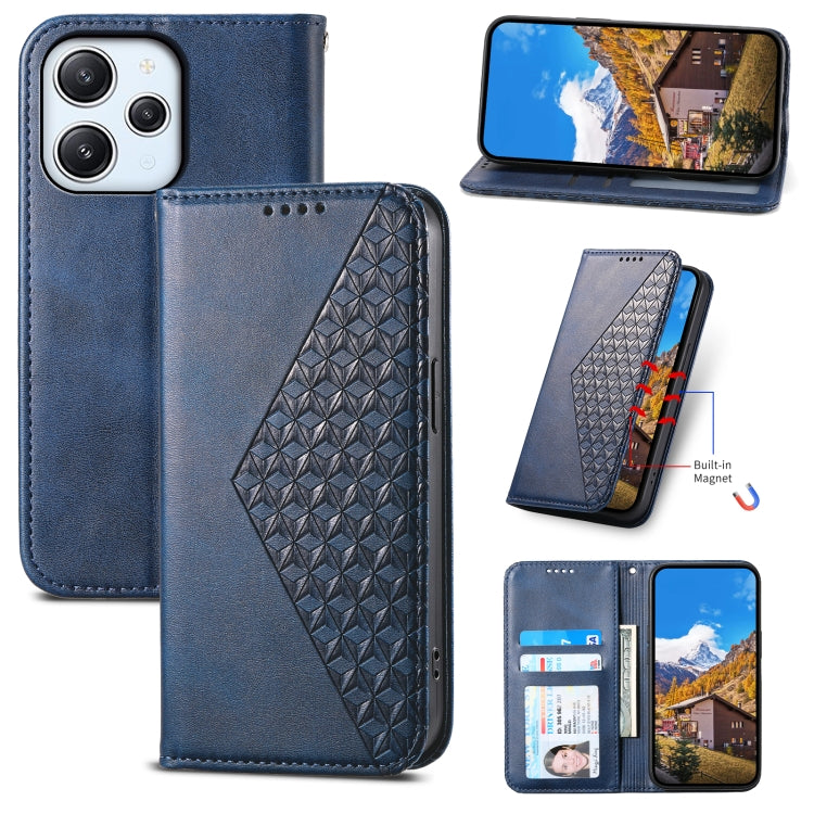 Cubic Grid Calf Texture Magnetic Leather Phone Case, Series 1