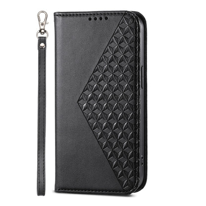 Cubic Grid Calf Texture Magnetic Leather Phone Case, Series 2