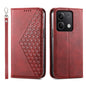 Cubic Grid Calf Texture Magnetic Leather Phone Case, Series 3