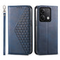 Cubic Grid Calf Texture Magnetic Leather Phone Case