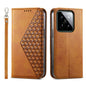 Cubic Grid Calf Texture Magnetic Leather Phone Case, Series 2