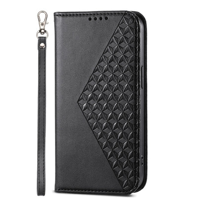 Cubic Grid Calf Texture Magnetic Leather Phone Case, Series 3