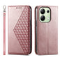Cubic Grid Calf Texture Magnetic Leather Phone Case