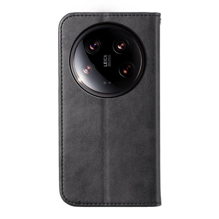 Cubic Grid Calf Texture Magnetic Leather Phone Case