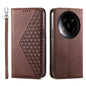 Cubic Grid Calf Texture Magnetic Leather Phone Case, Series 1