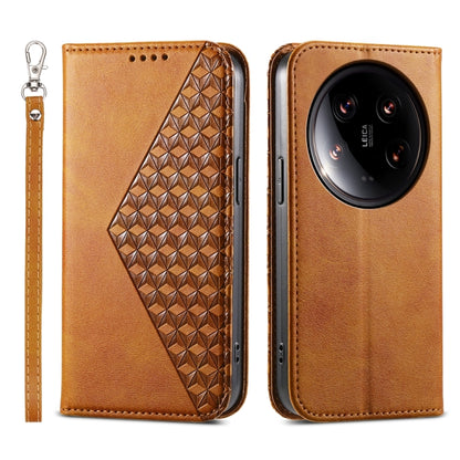 Cubic Grid Calf Texture Magnetic Leather Phone Case, Series 1