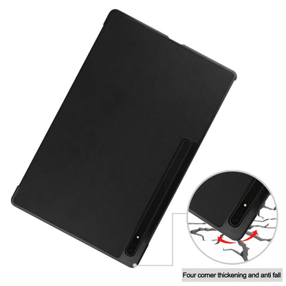 Custer Pure Color 3-Fold Holder Smart Leather Tablet Case