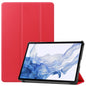 Custer Pure Color 3-Fold Holder Smart Leather Tablet Case