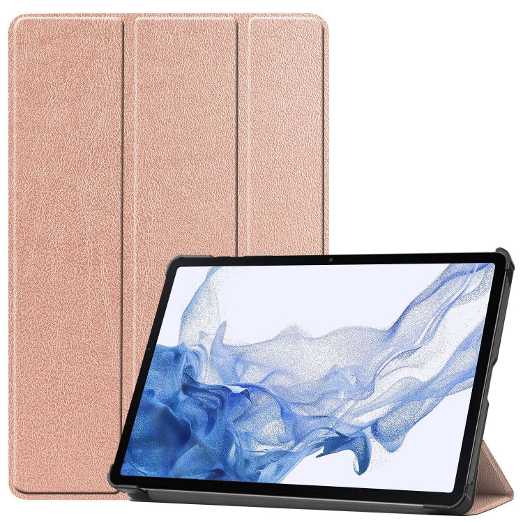 Custer Pure Color 3-Fold Holder Smart Leather Tablet Case