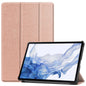 Custer Pure Color 3-Fold Holder Smart Leather Tablet Case