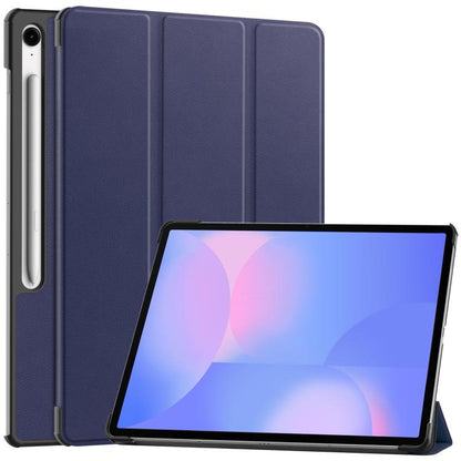 Custer Pure Color 3-Fold Holder Smart Leather Tablet Case