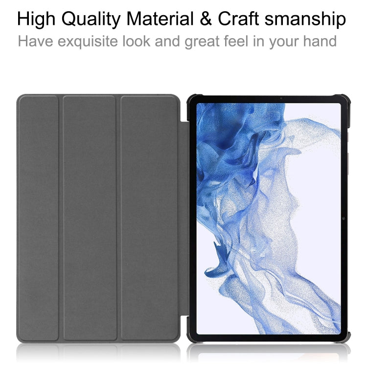 Custer Painted 3-Fold Holder Smart Leather Tablet Case