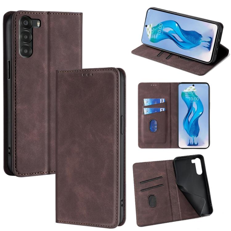 Skin Feel Magnetic Leather Phone Case